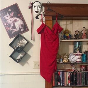 NEW Emerald Sundae Asymmetrical Red Dress